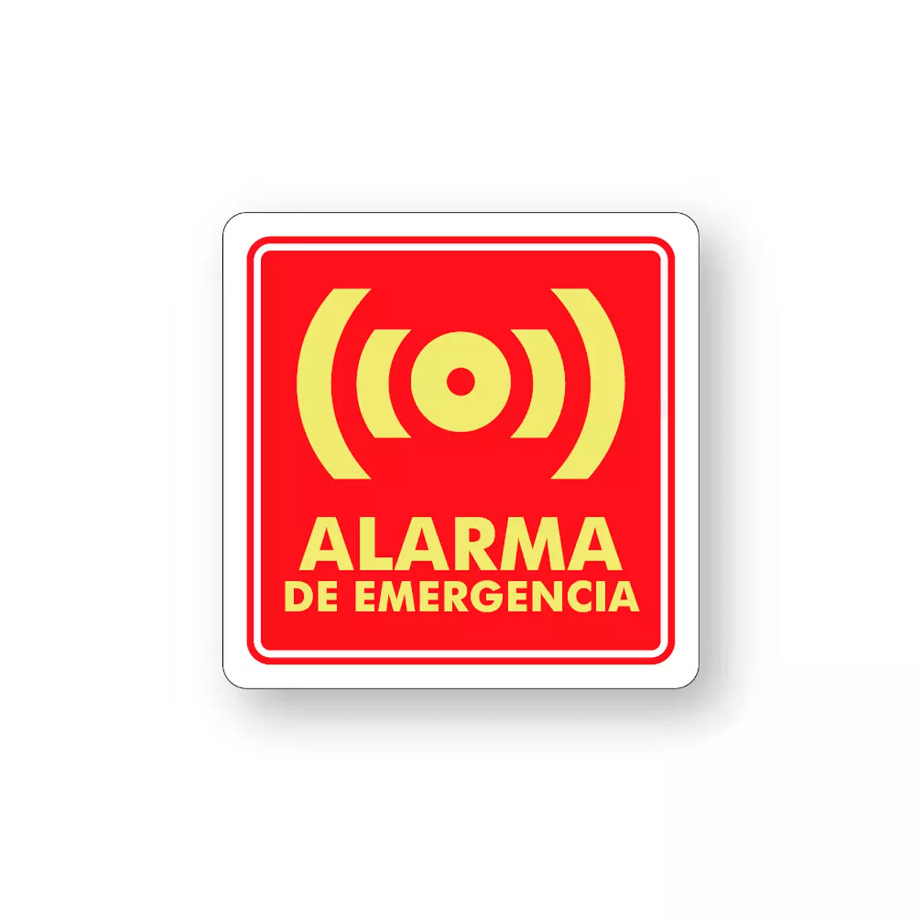 señalamiento alarma de emergencia con texto S00021-01