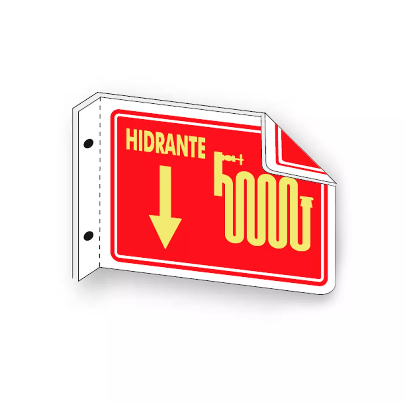 señalamiento hidrante tipo bandera S00018-02