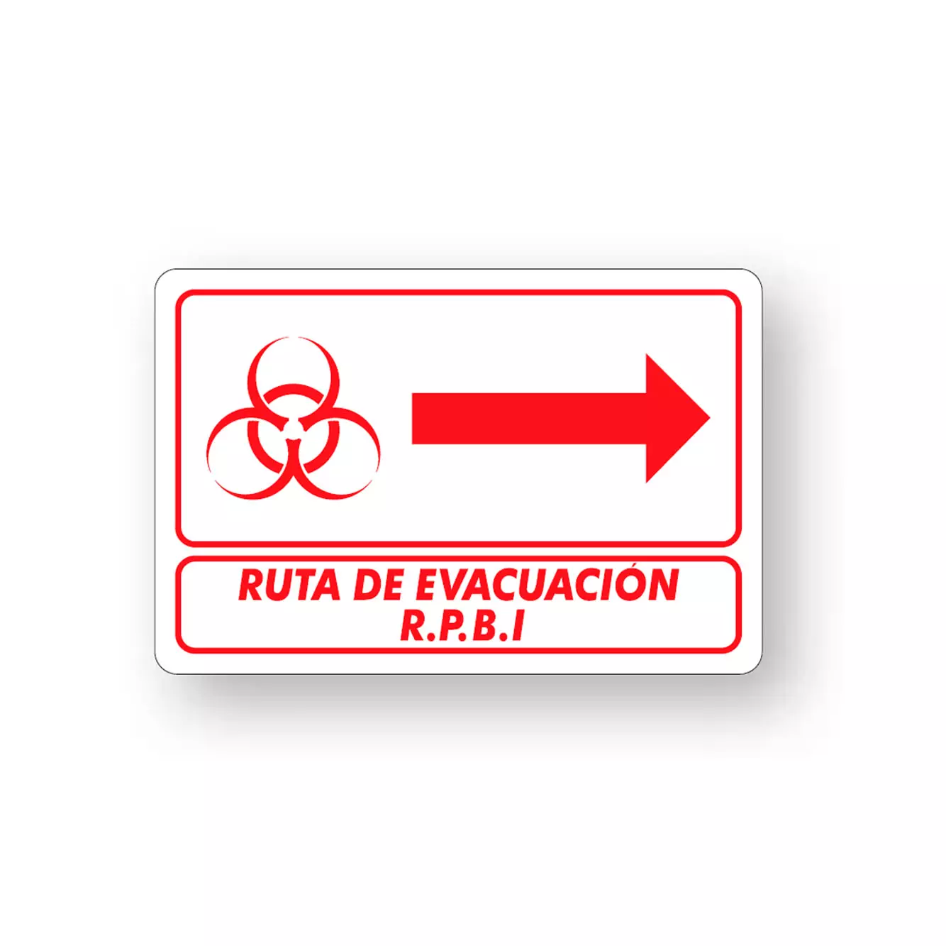 señalamiento ruta de evacuación R.P.B.I. derecha S00620-01